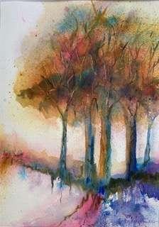 "Trees of Color"  watercolor